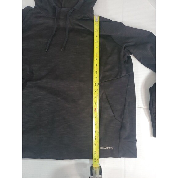Men's Tek Gear Warmtek Soft Fleece Hoodie in Black with‎ Grey Size XL - Picture 5 of 12